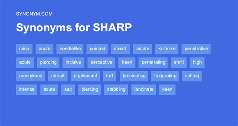 Another word for SHARP > Synonyms & Antonyms