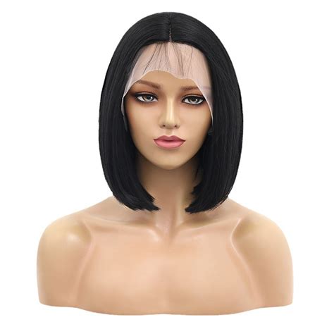 White Wig Short Bob Wigs For Women 12inch Heat Resisting Middle Part