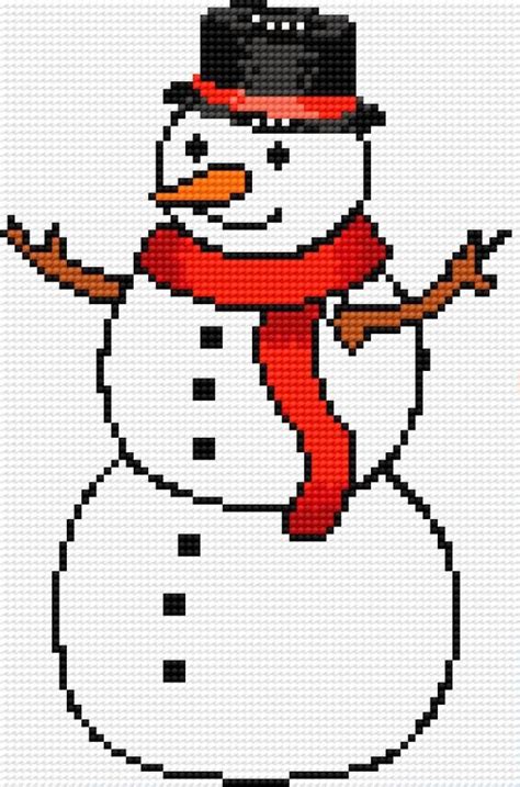 Snowman Winter Smile Childrens Cross Stitch Patterns Christmas