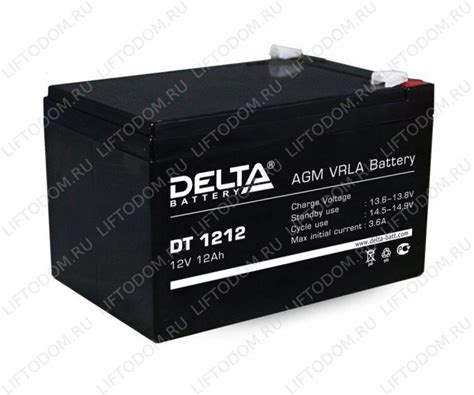 Аккумулятор DELTA DT 1212 (12V 12AH) в наличии с доставкой по России