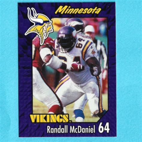 1999 Burger King Minnesota Vikings 6 Randall McDaniel Regional Police