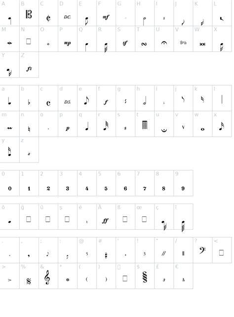 Musical Symbols Font Fontyukle