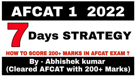 STRATEGY FOR AFCAT 1 2022 HOW TO SCORE 200 MARKS IN AFCAT 1 2022