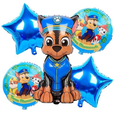 Paw Patrol balony urodzinowe zestaw stołowy Chase 12372705898