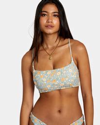 Mums Rib Crossback Bikini Top For Women Rvca