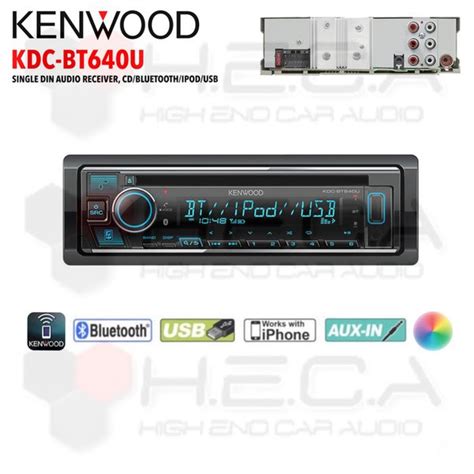 Jual Kenwood KDC BT640U Single Din Head Unit Tape Audio Mobil CD