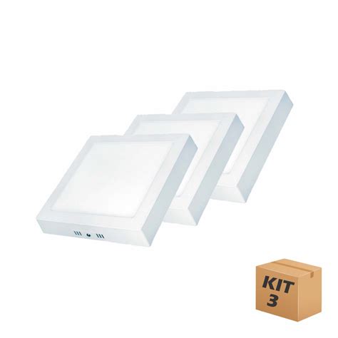 Kit Lumin Rias Painel Led Taschibra Branco De Sobrepor W No Shoptime