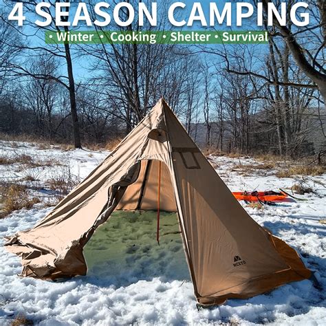 13ft Brown Teepee Hot Tent DANCHEL OUTDOOR