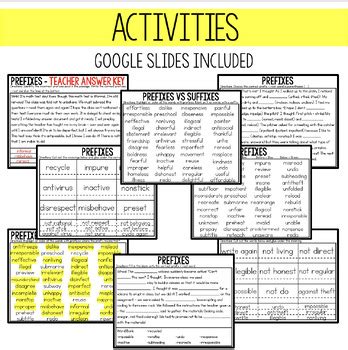 Prefixes Prefixes Prefixes By Kiefer S Klassroom Tpt