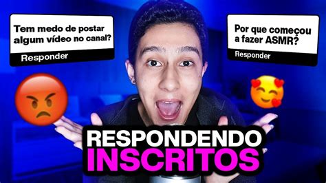 Asmr Respondendo Perguntas De Inscritos Youtube