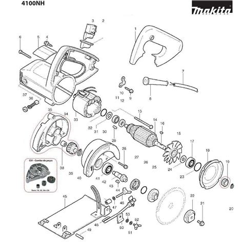 Vista Explodida Pe As P Serra M Rmore Makita Nh V V