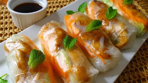 How To Make Homemade Teriyaki Chicken Rice Paper Rolls Fresh Rolls