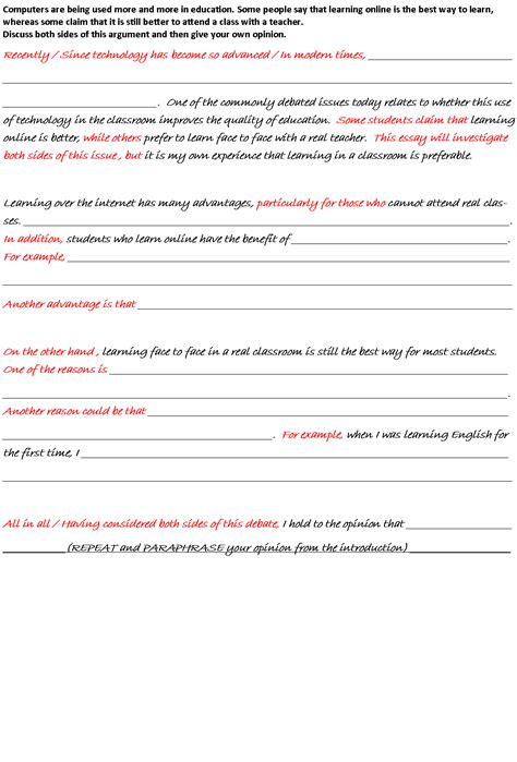 Essay Templates For Ielts Ielts Writing Task Essay Templates