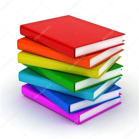 Pilha de livros coloridos sobre branco — Fotografias de Stock ...