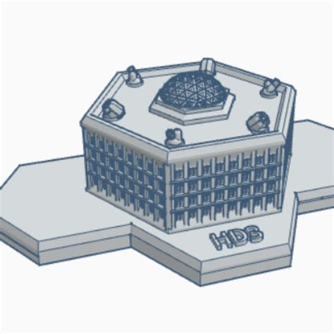 3d Printable The Hexagon The Supreme Military Command Center Hex Map