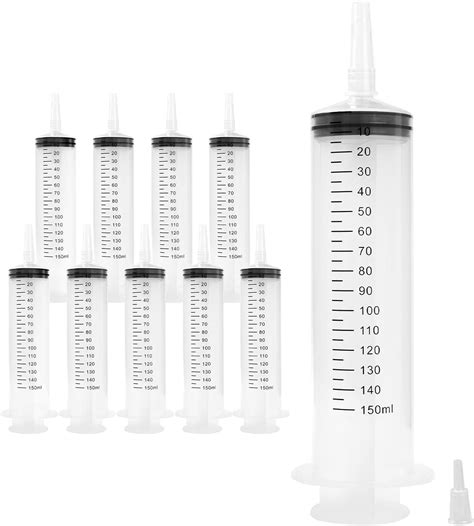 Amazon Pack Ml Large Syringe With Cap Plastic Liquid