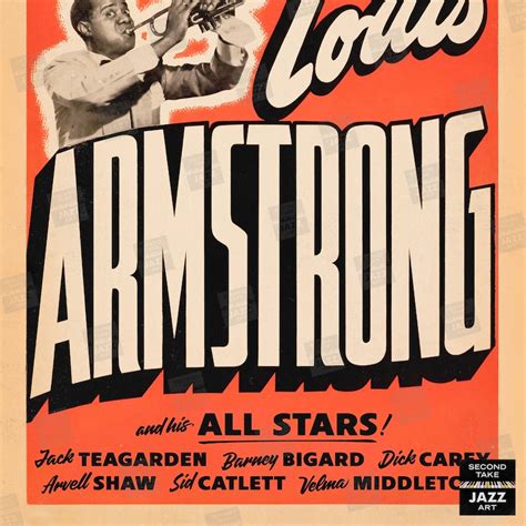 Louis Armstrong And His All Stars Poster Satchmo At Symphony Hall Boston