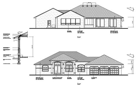 2d Cad Drawing Of House Elevation Autocad Software Cadbull Porn Sex Picture