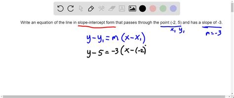 Write Equations In Point Slope Form Example 1 Numerade