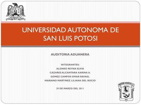 PPT - UNIVERSIDAD AUTONOMA DE SAN LUIS POTOSI PowerPoint Presentation ...