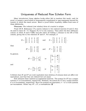 Fillable Online Uniqueness Of Reduced Row Echelon Form Fax Email Print