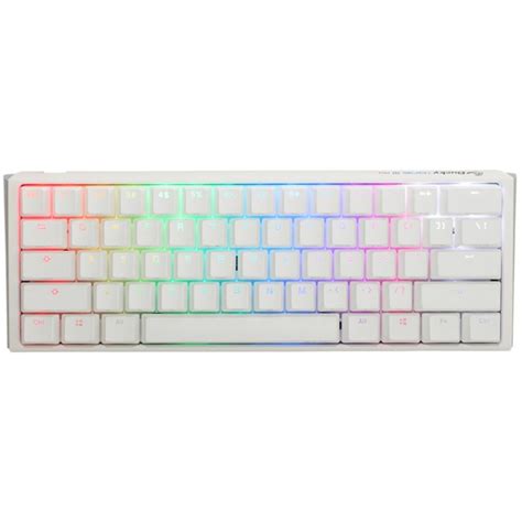 Ducky ONE 3 Classic Mini 60 Pure White Hot swappable MX Red RGB PBT Teclado Mecánico