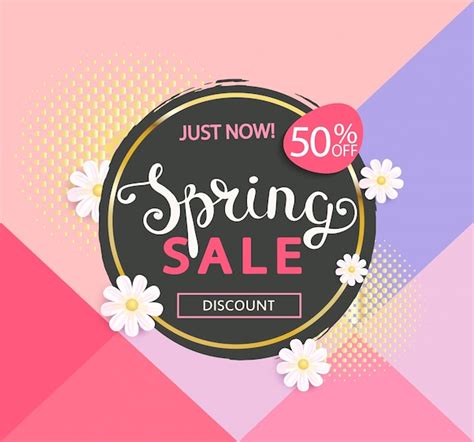 Premium Vector The Spring Sale Logo