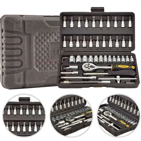 Kit Jogo De Ferramentas 46 Peças Completo Maleta Titanium