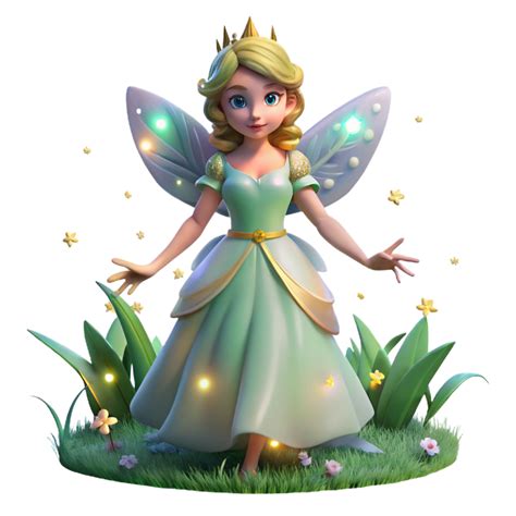 enchanted fairy princess  render  png