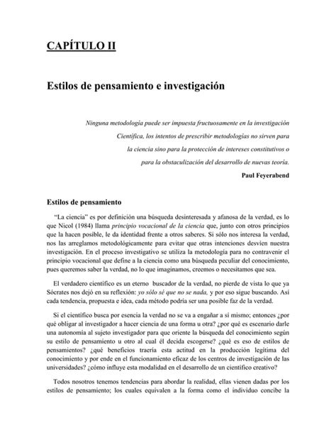 La Autonomía Del Sujeto Investigador Y La Metodología De Investigación Pdf