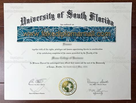 University of South Florida Fake Diploma | Best Site To Get Fake Diploma