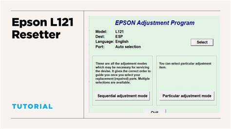 How To Reset Epson L121 Printer Using Resetter Adjustment Program YouTube