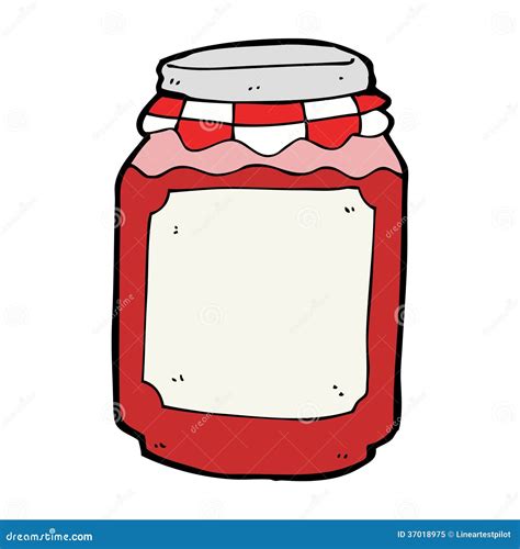 Cartoon Jar Of Jam Stock Vector Illustration Of Funny 37018975