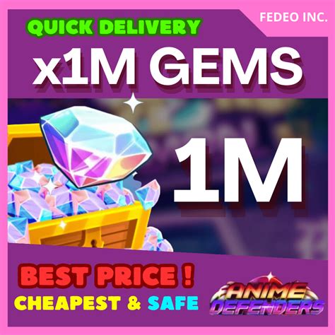 Anime Defenders Gems Roblox Game Items Gameflip