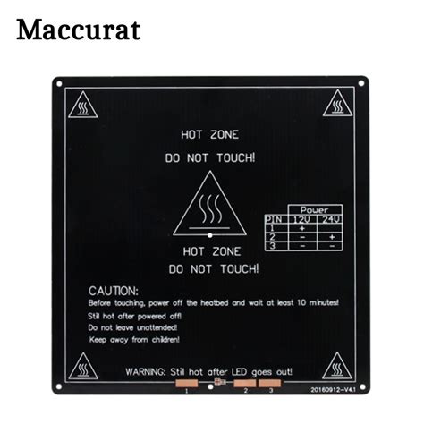 D Printer Parts Aluminium Heatbed Upgraded MK Mm Black MK Hotbed Latest For Hot Bed