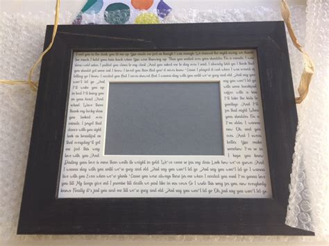 8x10 Custom Wedding Picture Frame Wedding Song Lyrics Any Etsy