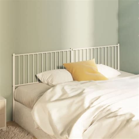 Vidaxl Metal Headboard White X X Qfc