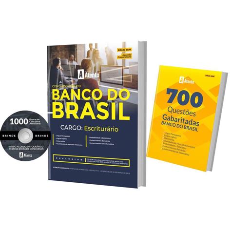 Apostila Banco Do Brasil Escriturário Caderno Questões E cd no Shoptime