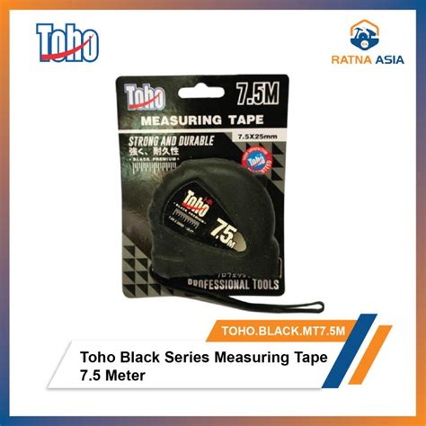 Jual Meteran Toho Black Series Measuring Tape 7 5 Meter Shopee Indonesia