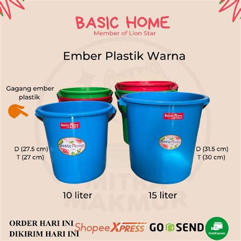 Jual LION STAR BASIC HOME EMBER PLASTIK WARNA GAGANG PLASTIK 10