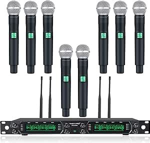 Wireless Microphone System Phenyx Pro Channel Uhf Cordless Mic Set