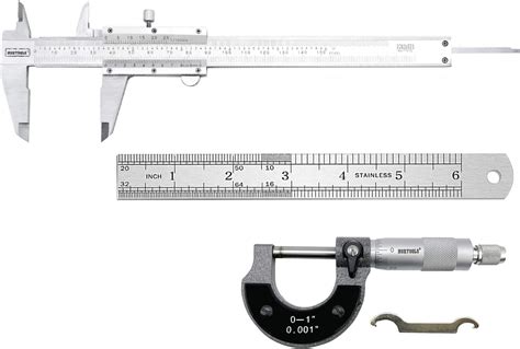 NORTOOLS Vernier Calibre de metal con micrómetro y regla para