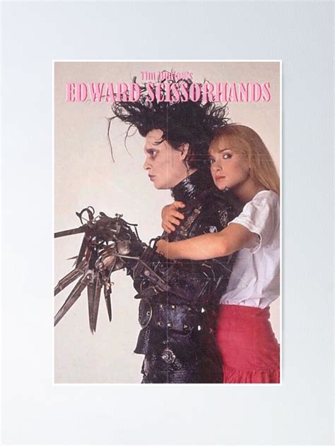 Edward Scissorhands 1990 Vintage Poster For Sale By Retrorain Redbubble