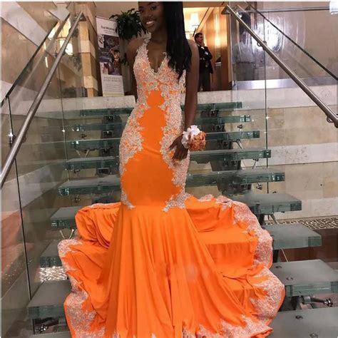 Bright Orange Prom Dresses