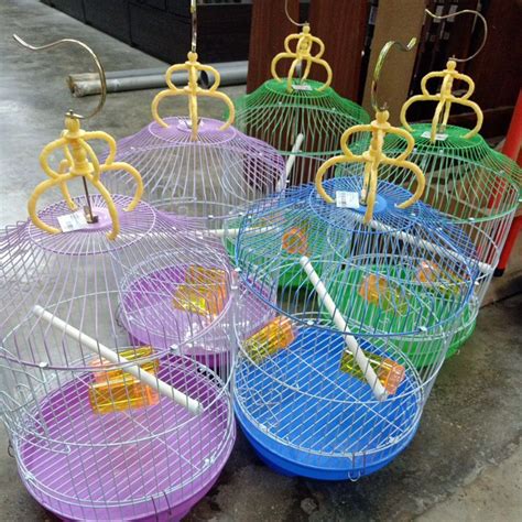 Ready Stocksangkar Besi Bulat Sangkar Burung Round Iron Cage Shopee