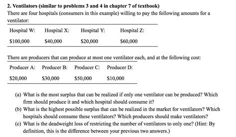 Ventilators Similar To Problems And In Chegg