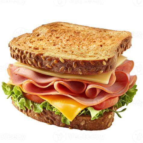 Ham And Cheese Sandwich With Lettuce And Tomato 47591454 Png