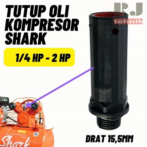 Jual Tutup Oli Kompresor Udara Angin Shark Drat Mm Breathing Cover