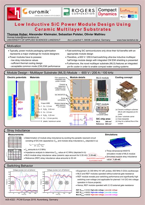 Pdf Poster Low Inductive Sic Power Module Design Using Ceramic