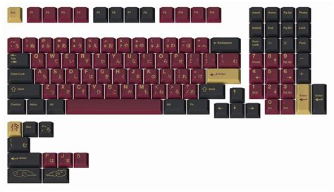 Buy Dropredsuns Gmk Red Samurai Keycap Set For Full Size Keyboards